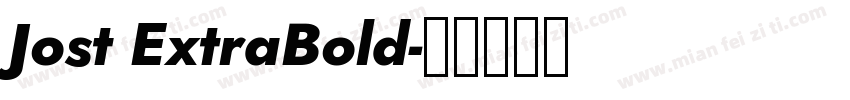 Jost ExtraBold字体转换